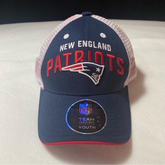 New England Patriots NFL Youth Boys OS Team Apparel Adjustable Hat Cap NEW - Picture 2 of 10